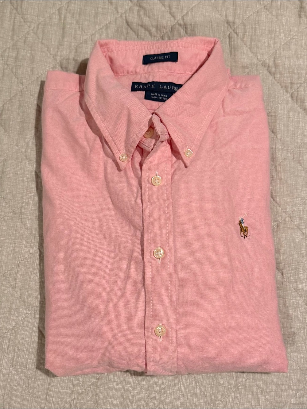 Ralph Lauren Classic Fit Button-Down Oxford Shirt - Pink